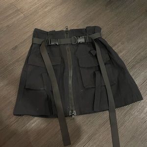 Cargo Black Mini Skirt